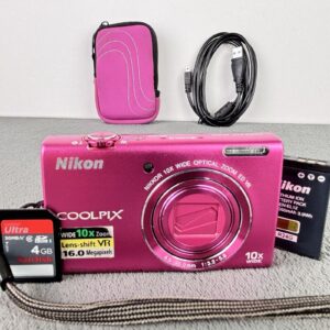 Nikon COOLPIX S6200 Pink 16.0 MP 10x Optical Zoom Digital Compact Camera Kit